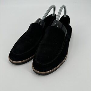 Eileen Fisher Shoes Womens Size 8.5 Black Suede Loafers Slip On‎ Comfort Moc Toe